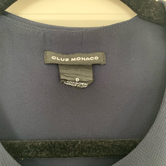 Club Monaco Lyndsey Romper Navy Blue Sz 0 - Picture 6 of 7